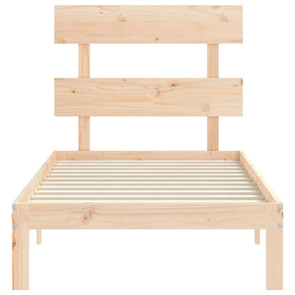 Bed Frame without Mattress Single Solid Wood Pine