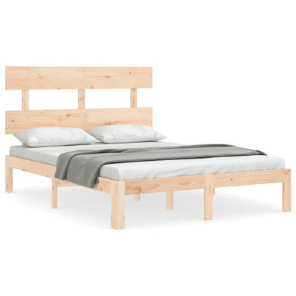 Bed Frame without Mattress 140x190 cm Solid Wood Pine