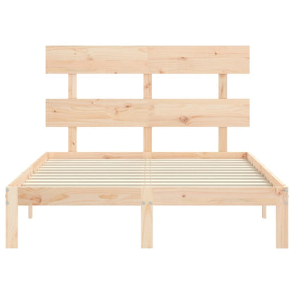 Bed Frame without Mattress 140x190 cm Solid Wood Pine