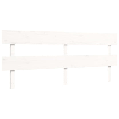 Bed Frame without Mattress White Super King Size Solid Wood Pine
