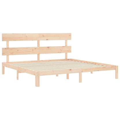 Bed Frame without Mattress 200x200 cm Solid Wood Pine