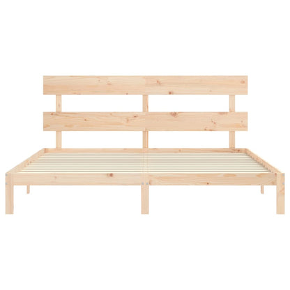 Bed Frame without Mattress 200x200 cm Solid Wood Pine
