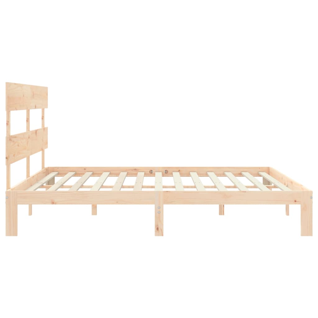 Bed Frame without Mattress 200x200 cm Solid Wood Pine