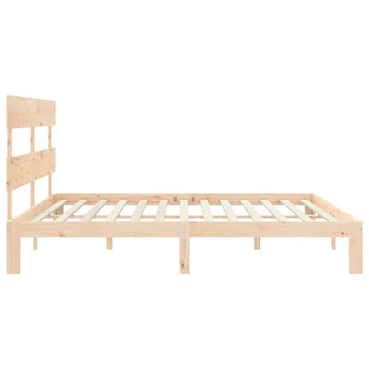 Bed Frame without Mattress 200x200 cm Solid Wood Pine