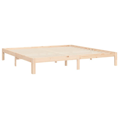 Bed Frame without Mattress 200x200 cm Solid Wood Pine