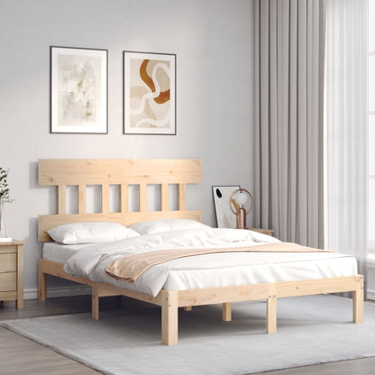 Bed Frame without Mattress Small Double Solid Wood Pine