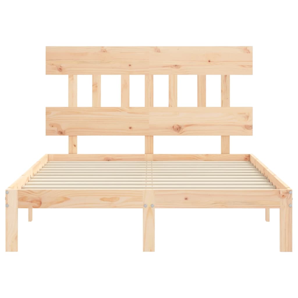 Bed Frame without Mattress Small Double Solid Wood Pine