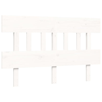 Bed Frame without Mattress White Small Double Solid Wood Pine