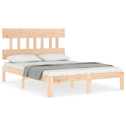 Bed Frame without Mattress 140x190 cm Solid Wood Pine