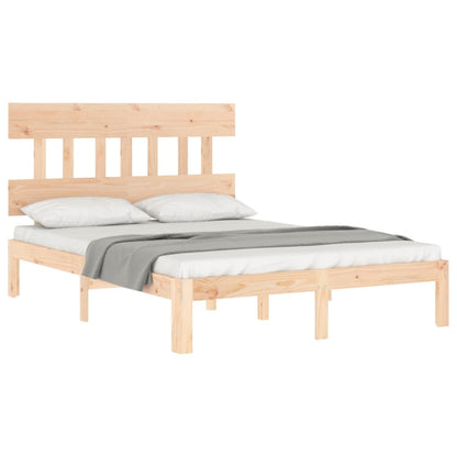 Bed Frame without Mattress 140x190 cm Solid Wood Pine
