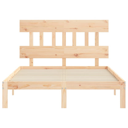 Bed Frame without Mattress 140x190 cm Solid Wood Pine