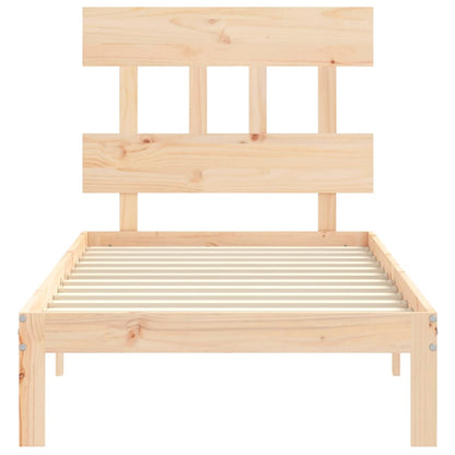 Bed Frame without Mattress 90x200 cm Solid Wood Pine