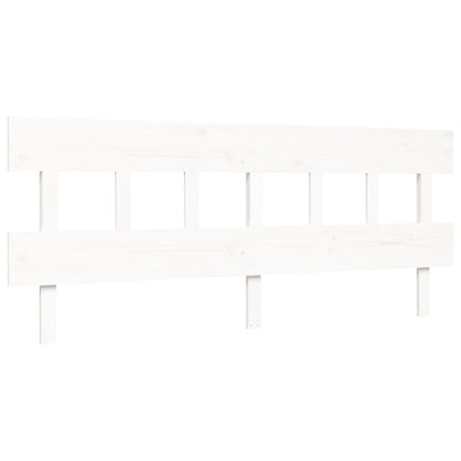 Bed Frame without Mattress White 200x200 cm Solid Wood Pine
