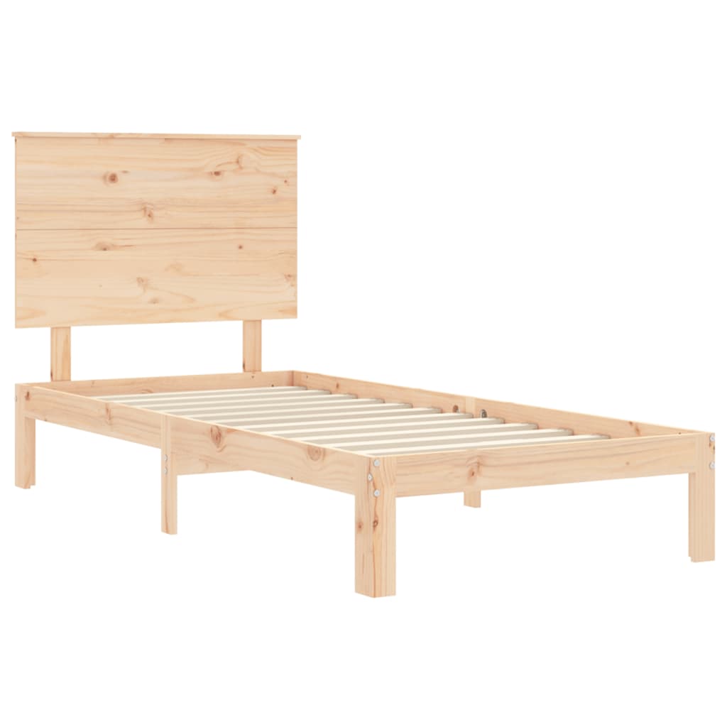 Bed Frame without Mattress Small Single Solid Wood Pine