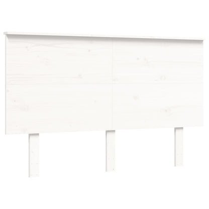 Bed Frame without Mattress White Small Double Solid Wood Pine