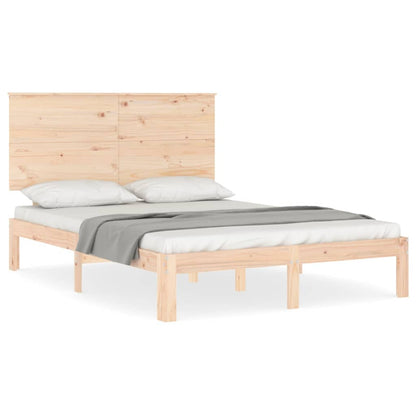 Bed Frame without Mattress 140x190 cm Solid Wood Pine