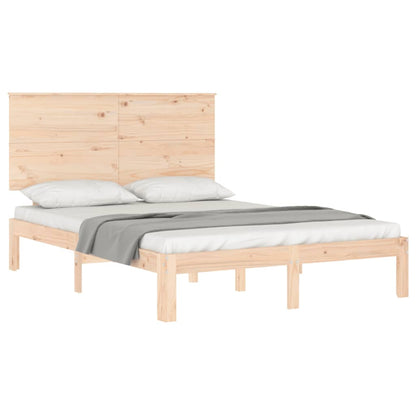 Bed Frame without Mattress 140x190 cm Solid Wood Pine