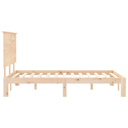 Bed Frame without Mattress 140x190 cm Solid Wood Pine
