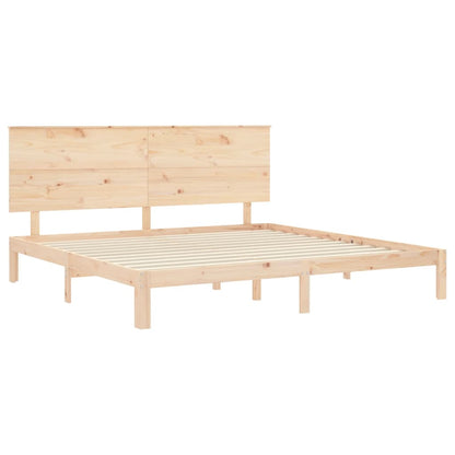 Bed Frame without Mattress 200x200 cm Solid Wood Pine