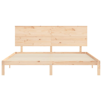 Bed Frame without Mattress 200x200 cm Solid Wood Pine