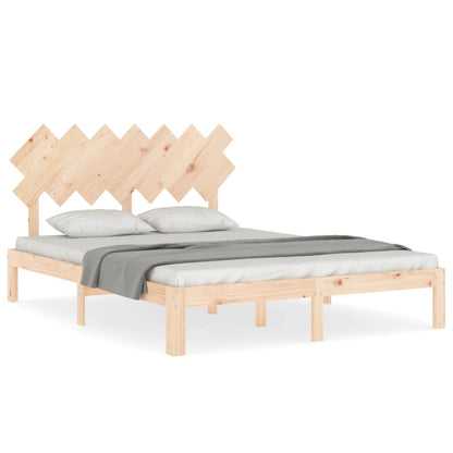 Bed Frame without Mattress 140x190 cm Solid Wood Pine