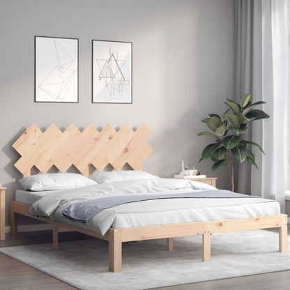 Bed Frame without Mattress 140x190 cm Solid Wood Pine