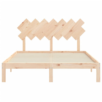 Bed Frame without Mattress 140x190 cm Solid Wood Pine