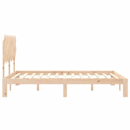 Bed Frame without Mattress 140x190 cm Solid Wood Pine
