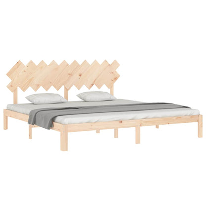 Bed Frame without Mattress 200x200 cm Solid Wood Pine