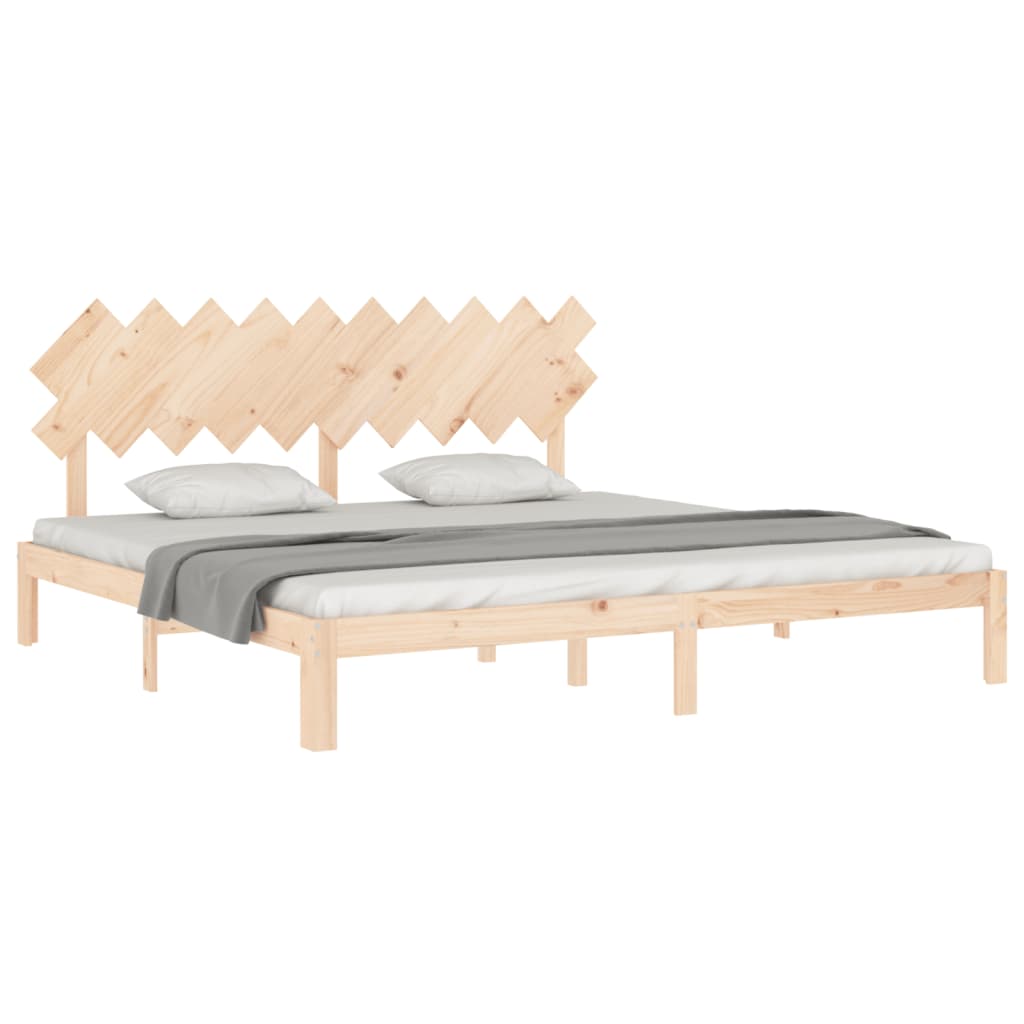 Bed Frame without Mattress 200x200 cm Solid Wood Pine