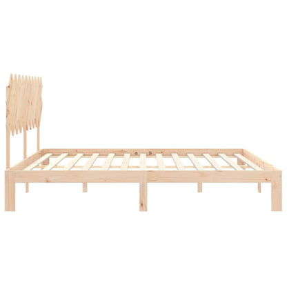 Bed Frame without Mattress 200x200 cm Solid Wood Pine