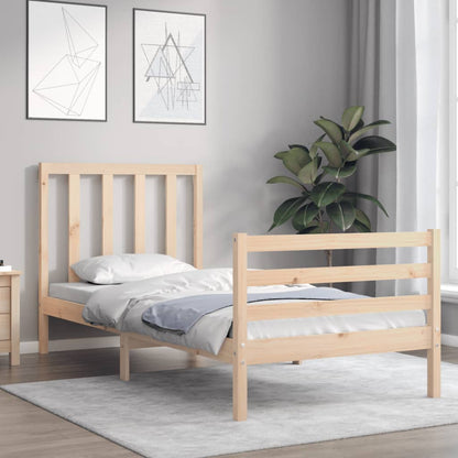 Bed Frame without Mattress Single Solid Wood Pine