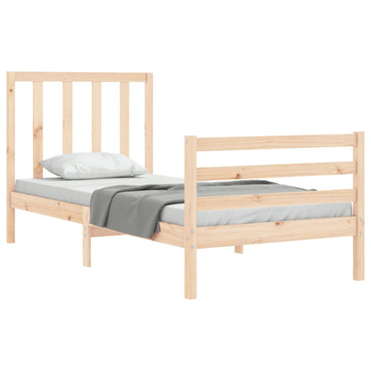 Bed Frame without Mattress Single Solid Wood Pine