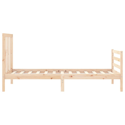 Bed Frame without Mattress Single Solid Wood Pine