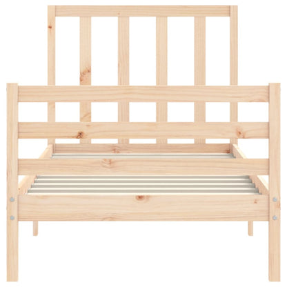 Bed Frame without Mattress 90x200 cm Solid Wood Pine