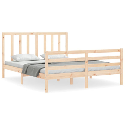 Bed Frame without Mattress 160x200 cm Solid Wood Pine