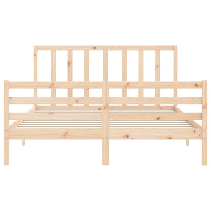 Bed Frame without Mattress 160x200 cm Solid Wood Pine