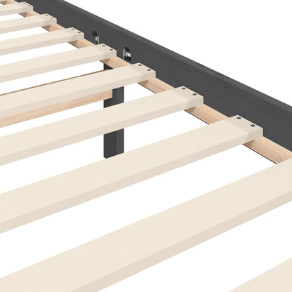 Bed Frame without Mattress Grey 200x200 cm Solid Wood Pine