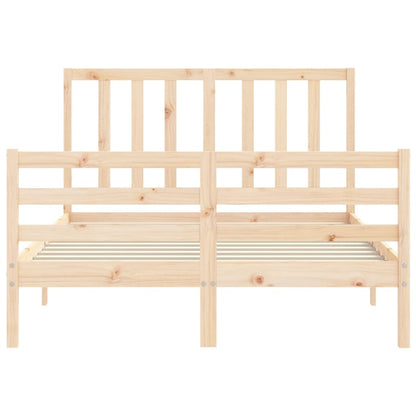 Bed Frame without Mattress 140x190 cm Solid Wood Pine