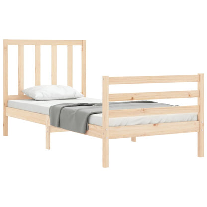 Bed Frame without Mattress 90x200 cm Solid Wood Pine