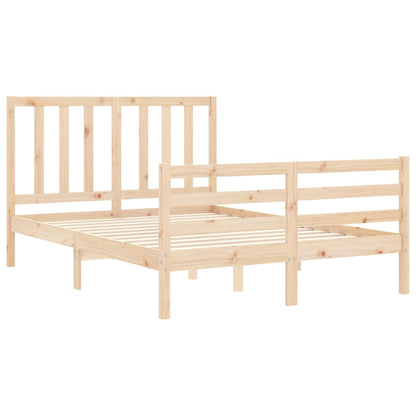 Bed Frame without Mattress 140x200 cm Solid Wood Pine