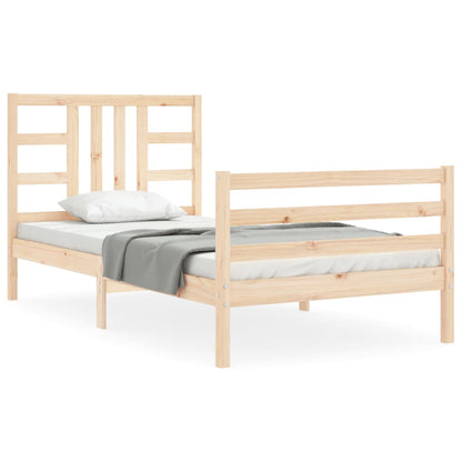 Bed Frame without Mattress Single Solid Wood Pine