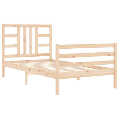Bed Frame without Mattress Single Solid Wood Pine