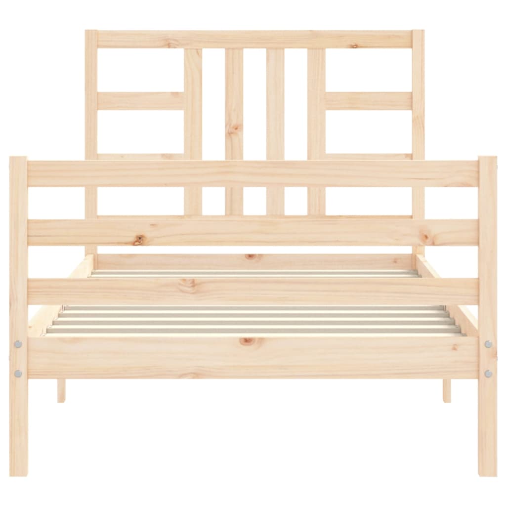 Bed Frame without Mattress Single Solid Wood Pine