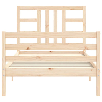 Bed Frame without Mattress Single Solid Wood Pine