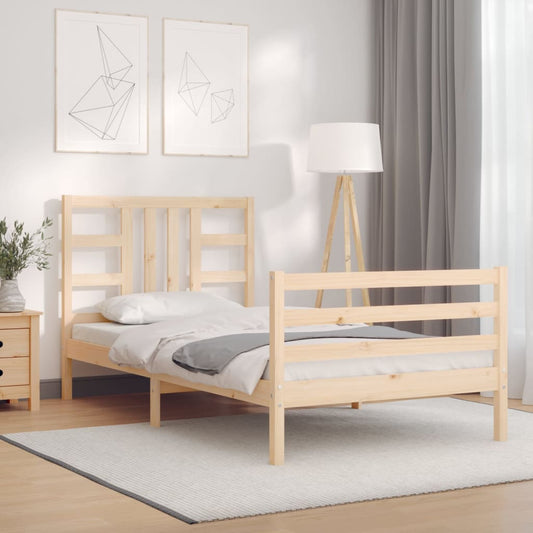 Bed Frame without Mattress Single Solid Wood Pine