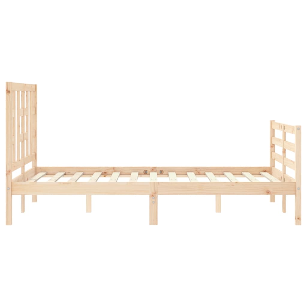 Bed Frame without Mattress Small Double Solid Wood Pine
