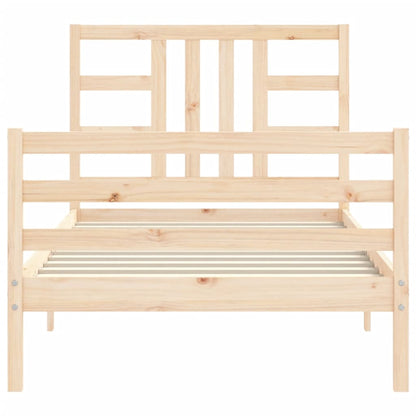 Bed Frame without Mattress 90x200 cm Solid Wood Pine