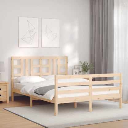 Bed Frame without Mattress 140x200 cm Solid Wood