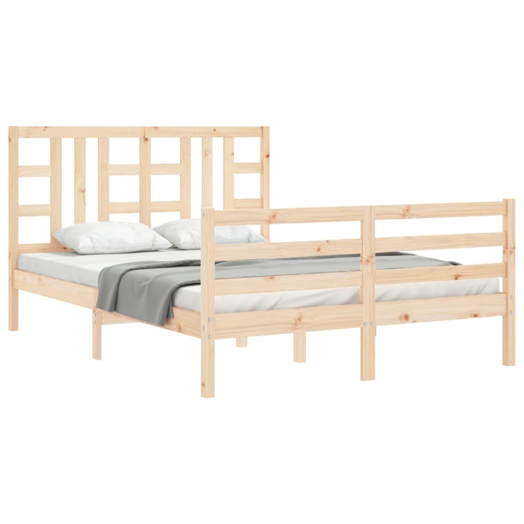 Bed Frame without Mattress 140x200 cm Solid Wood